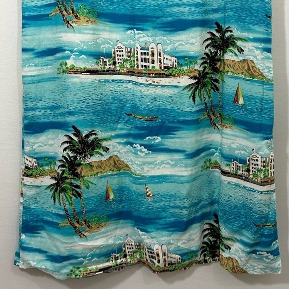 Tapestry Tropical Island Novelty Print Summer Travel Maxi Dress Size Small - Picture 5 of 8